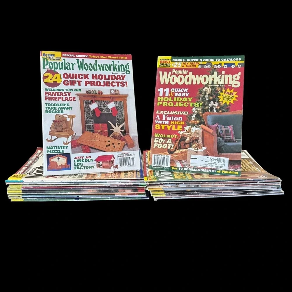 Popular Woodworking Magazine 1990s Lot of 24 Woodworking Issues‎
